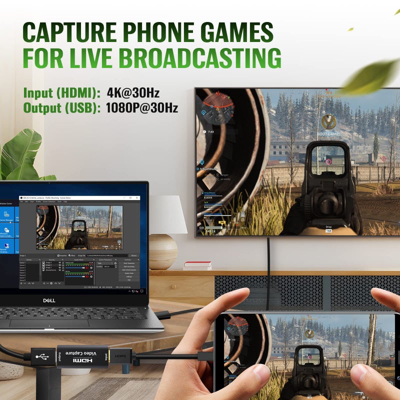 ORIVISION Audio Video Capture Cards Cam Link Card HDMI to USB 2.0 Full HD Record via DSLR Camcorder Action Cam for Acquisition Live Streaming Gaming Teaching Conferenceï¼ˆSupport VLC/OBS/Amcapï¼‰ - Image 2